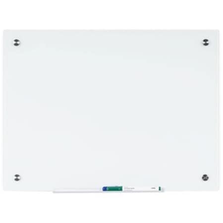Bi-Silque 48 x 96 in. Magnetic Glass Dry Erase Board, White BVCGL250107